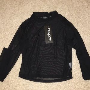 Shear black crop top